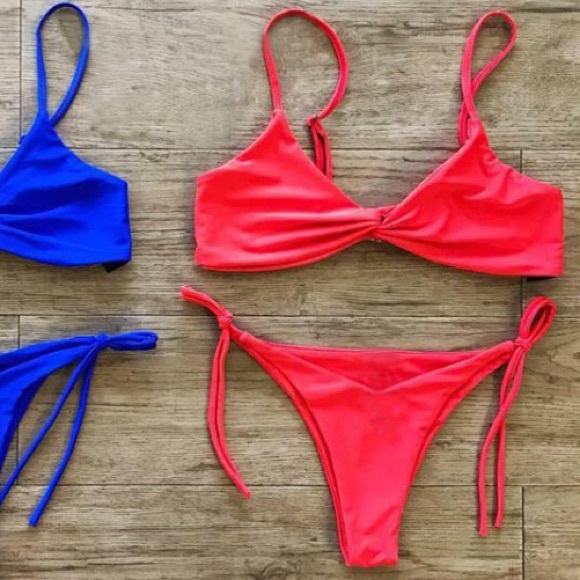 ‘Kate’ Red Twist String Bikini - Picture 8 of 8